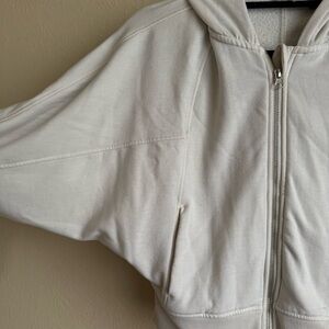 Danskin Cropped Cream Zip-Up Athletic Hoodie